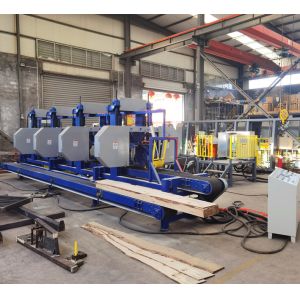 Multiple Heads Horizontal Resaw Bandsaw 700mm Saw Wheel Diameter