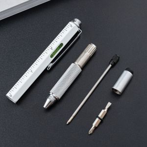 Multifunctional Metal Creative Ballpoint Pen Ruler Screwdriver Touch Screen