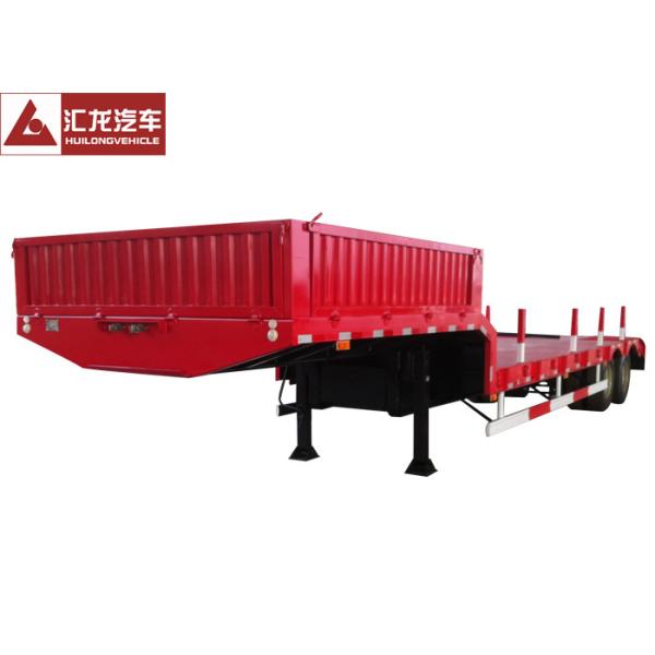 Quality 2 Axle Low Bed Heavy Duty Trailer Mechanical Ramp Strong Carrying Capacity wholesale