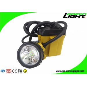 Cheap 10.4Ah Corded Mining Cap Light ABS PC 25000Lux 348lum With Led Flashing Light SOS for sale