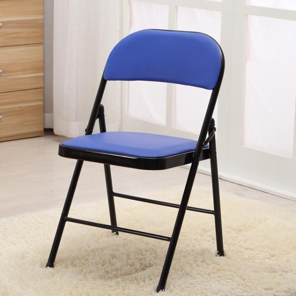 Foldable PU Dining Chairs , Stable Leather And Metal Dining Chairs