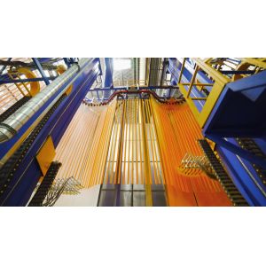 Cheap Electrostatic Spray Vertical Powder Coating Line for Aluminium Alloy Profile for sale