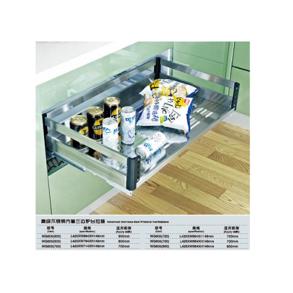 Quality Easy To Assemble Modern Kitchen Accessories Shelf Bowl Basket Chrome Finish wholesale