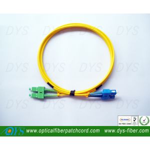 Cheap SC-SC/ APC Simplex Singlemode Optical Fiber Patch Cord Compliant With ANSI, NTT SC Standard for sale