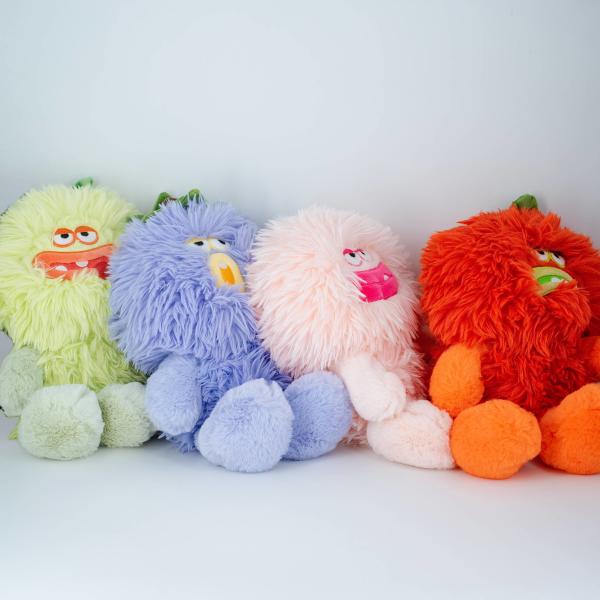 PP Cotton Fruit And Vegetable Monster Plush Toy with Sausage Mouth Customized