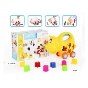 Educational Shape Sorting Matching Baby Blocks Toys Car Set 9Pcs PP Plastic