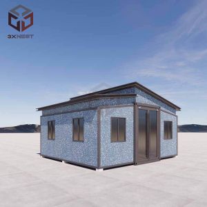 Earthquake Proof Prefab Flat Pack Folding House With PU Insulation