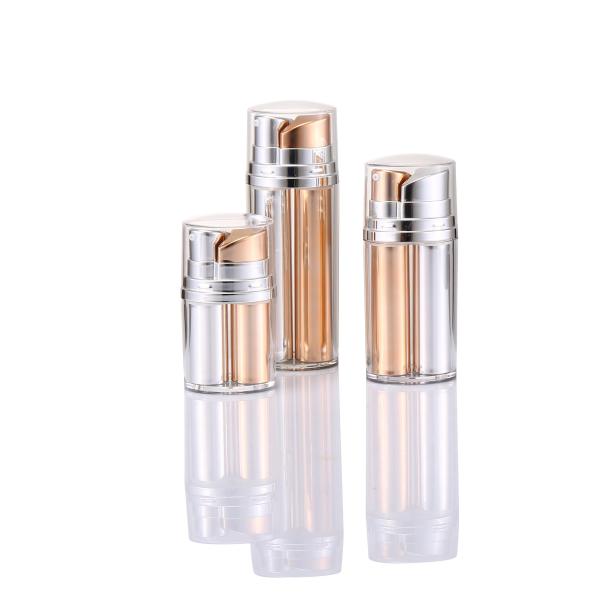 Quality 2 X 10ml  Plastic Airless Bottle 20ml Double Tube Airless Pump Bottles Skincare Vacuum Bottles wholesale