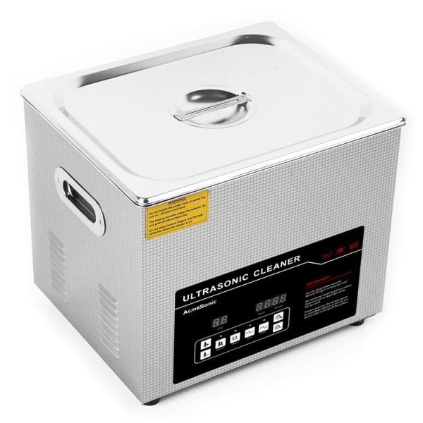 10L SUS 304 Ultrasonic Cleaner with Drain Valve 4pcs Transducers Dual Frequency