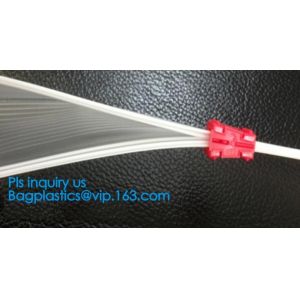 vacuum bags without teeth double color flange zipper, PVC Plastic Slider Zipper