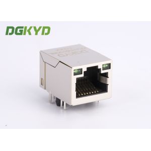 Single Port Shielded Integrated Transformer Modular Jack Rj45 For Telecom