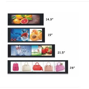 Digital Signage Advertising 700 Nits 28" TFT Stretched Bar Display Video Player