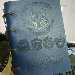 Thickened Imitation Leather Threading Handbook Kraft Paper Notebooks With Inside