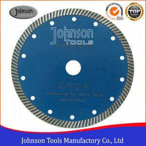 Diamond Stone Cutter Blade For Dry And Wet Cutting , 7" Sintered Turbo Saw Blade