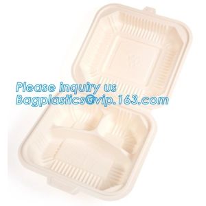 Disposable corn starch bento lunch box takeaway food container,take away box PLA