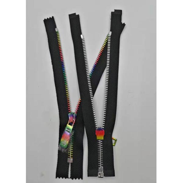 Quality Open End 5# Plating Colorful Brass Metal Teeth Zipper For Shoes / Jacket / Jeans wholesale