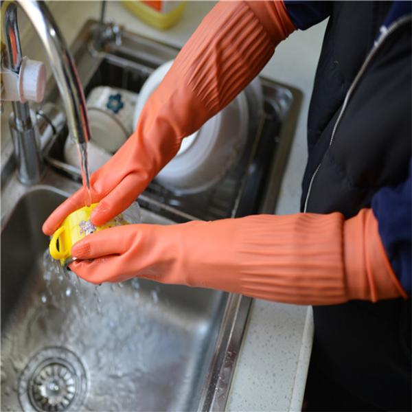 Quality Soft  Long Sleeve Dishwashing Gloves Oil Proof  Excellent Protective Properties wholesale