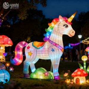 Enchanted Unicorn Theme Lanterns for Amusement Park and Outdoor Decorations