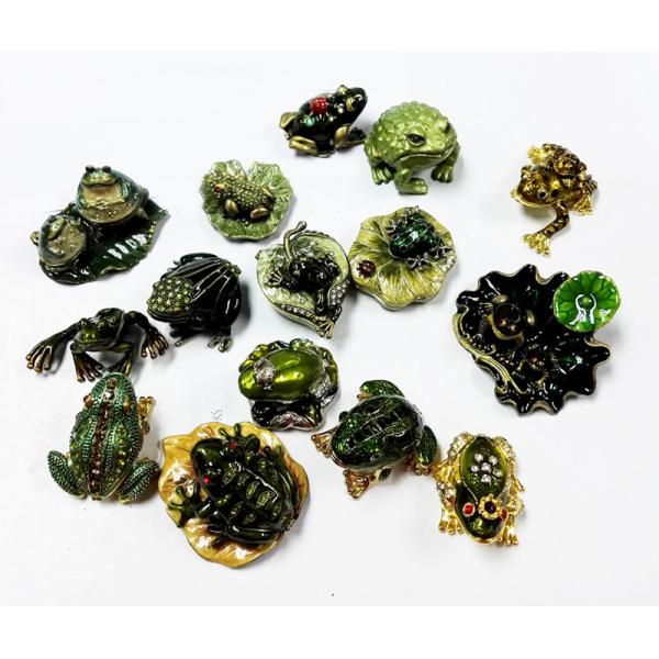 Violin Frog Trinket Box Music Jeweled Box Pewter Frog Jewelry Box Green Frog Trinket Box Frog Trinket Box Jeweled Box