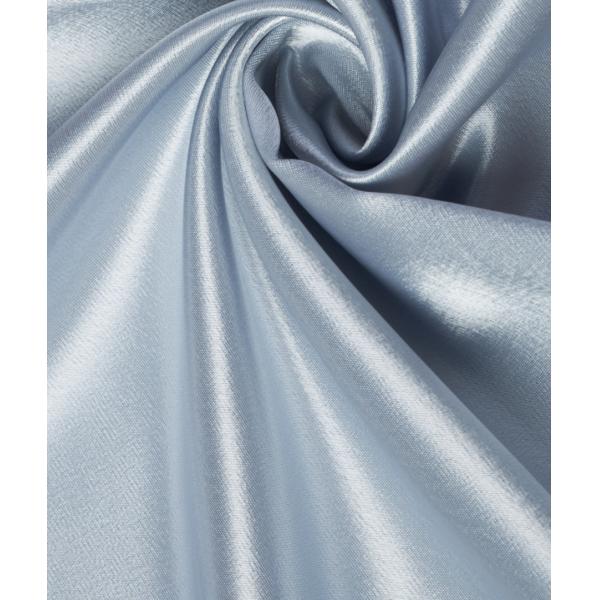 Textured Satin Linen Fabric Dresses Linings Custom Colored 150CM Silver Satin