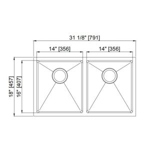 Anti Rust Stainless SUS3O4 Undermount Double Kitchen Sink Quick Delivery