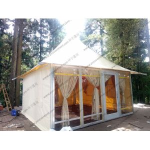 China White PVC Event Tent Aluminum Structure Pagoda , High Peak Tent 5 X 5m With Decoration on sale