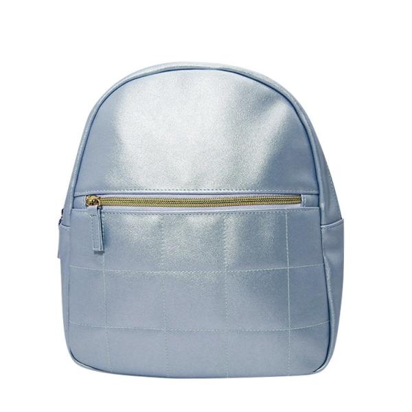 Quality ODM Ladies Waterproof Rucksack 26cm 34cm Light Blue Leather Backpack wholesale