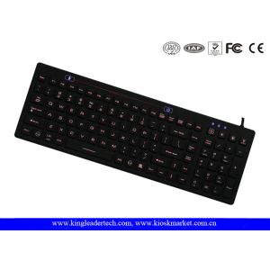 IP68 Backlit Silicone Keyboard With On / Off Switch Function Keys