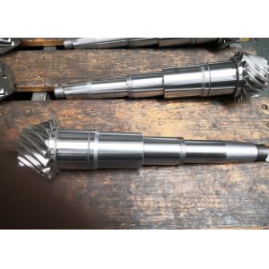 High-Precision Right Hand Spiral Bevel Gear Shaft 6.5 Module 503mm Length