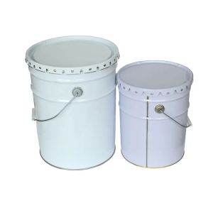 5-Gallon Rust Resistant Galvanized Ink Bucket with Metal Handle and Plastic