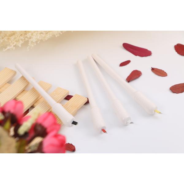 Durable Permanent Tattoo Pen / Microblading Eyebrows Tool With Flexible Curved Blade Needle 12 / 14 / 17 Pin 18U