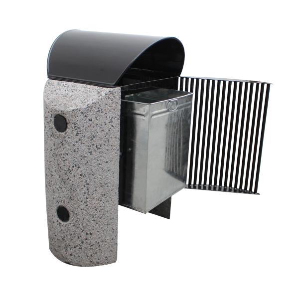 Quality 50 Litre Outside Outdoor Patio Trash Can With Sanding Zinc Spraying Finish wholesale