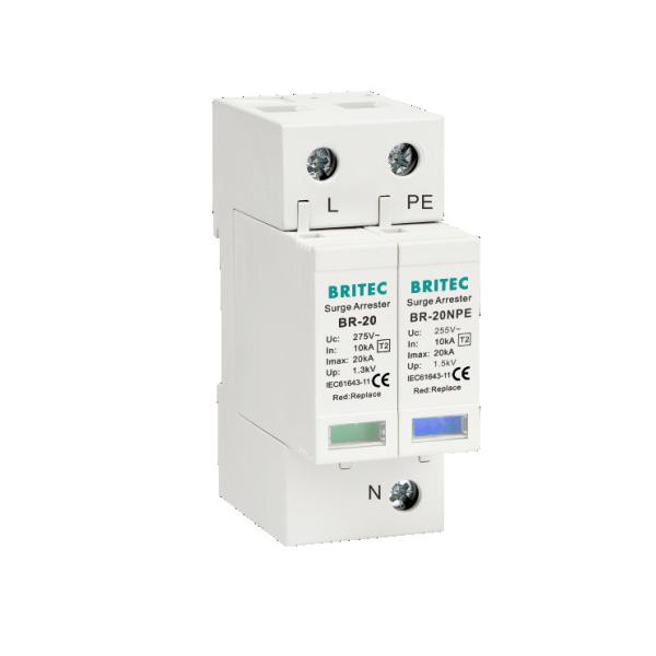 Quality BR-20 1P+1 40kA Singel Phase Type 2 Surge Protection Device surge Arrester Spd wholesale