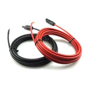 China 10 AWG Tinned Copper Solar Panel Extension Cable Wire With Connectors PV on sale