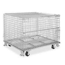 Heavy Duty 800kg Welded Wire Mesh Cage Stacking Collapsible Logistic Storage