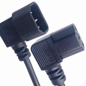 Extention Plug 90 Degree IEC Power Cord C13 C14 Bent Connector 1.2m 1.5m 1.8m