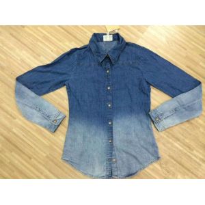 China Ladies long sleeve colorful shirts stock on sale