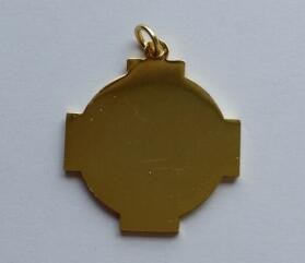 Silver plated badge with 2-D effect