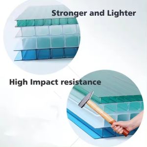 Composite co extrusion Coating 100% Virgin Polycarbonate Twin Wall Hollow