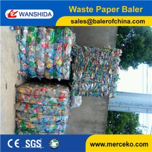 China horizontal Plastic PET Bottles Baler factory throughout 6-8tons/h bale