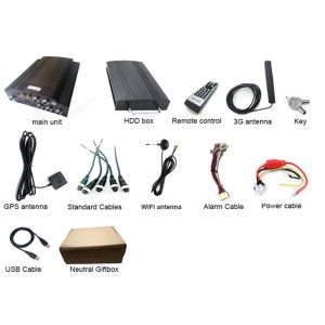 4CH / 8CH 2.5" HDD 2TB WIFI black box 720P Car DVR Support G - sensor