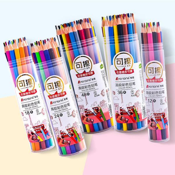 Customized Logo Personalized Cute Hexagonal Boxes Wood Coloring Pencils for