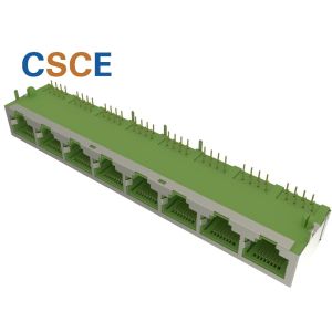 1 * 8 Port RJ45 Connector Shielded / Multiple Port 8P8C RJ45 Socket Connection