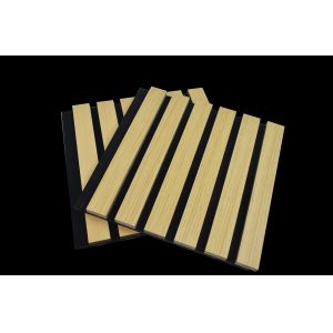 China Wooden Fireproof Slat Wall Acoustic Panels Hot Melt Adhesive 600*2800*21Mm on sale