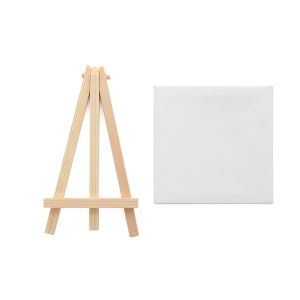 6*6 Mini Canvas with Pine Wood Frame Blank White Stretched Canvas Board for Kids