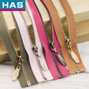 Customized Gold Metal Zipper Eco Friendly Open End Metal Zip #5