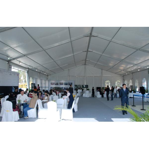 Inner Exhibition Tents Rainproof Canvas Canopy Black Business 15mx30m