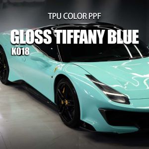 China K018 Gloss Blue Car TPU Color Paint Protection Film Removable Car Wraps on sale
