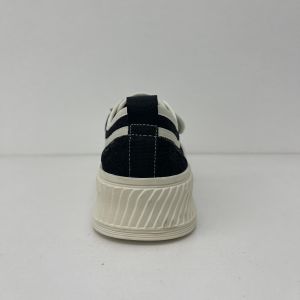 OEM Black Canvas Trainers Womens Rubber Outsole Wide Fit Canvas Trainers