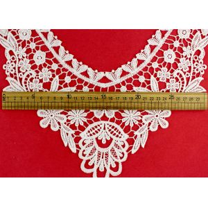 OEM Floral Guipure Lace Collar Applique With Heavy Embroidery By OEKO TEX 100